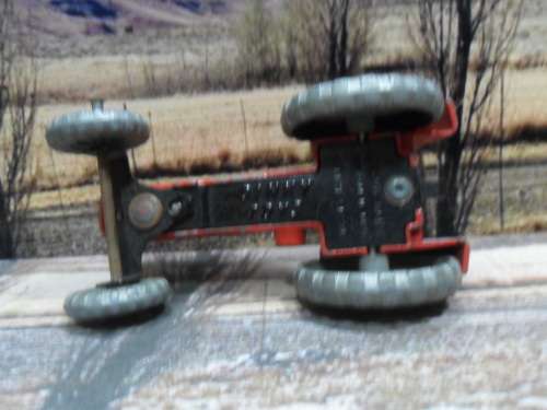 VINTAGE DINKY TOYS / MECCANO  NO 27A 1950'S   MASSEY-HARRIS TRACTOR & MANURE SPREADER -ORIGINAL COND