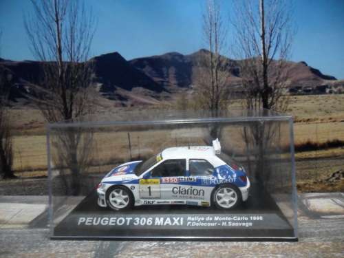 STUNNING IXO / DeAGOSTINI - 1996 PEUGEOT 306 MAXI  `RALLY CAR COLLECTION` MINT IN ORIG  DISOLAY CASE