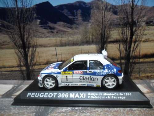 STUNNING IXO / DeAGOSTINI - 1996 PEUGEOT 306 MAXI  `RALLY CAR COLLECTION` MINT IN ORIG  DISOLAY CASE