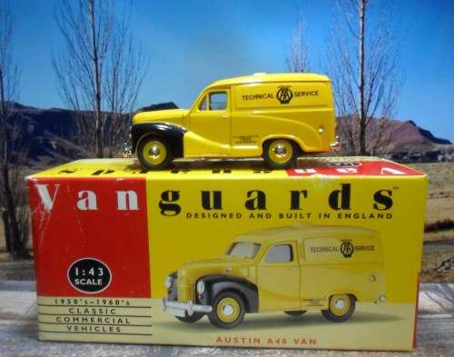 STUNNING  VANGUARDS  VA3002  1949  AUSTIN  A40  VAN ` AUTOMOBILE ASSOCIATION  `   -  MINT - BOXED