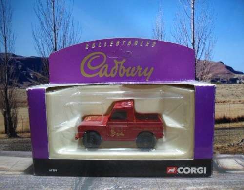 RARE , STUNNING 1998   CORGI NO  61209  -   SWB LAND ROVER  ` CADBURY WHOLE NUT `    MINT  BOXED