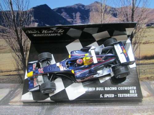 MINICHAMPS 400 050137 - 2005 RED BULL RACING COSWORTH RB1  ` S. SPEED `    ` MINT IN DISPLAY CASE