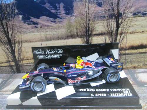 MINICHAMPS 400 050137 - 2005 RED BULL RACING COSWORTH RB1  ` S. SPEED `    ` MINT IN DISPLAY CASE