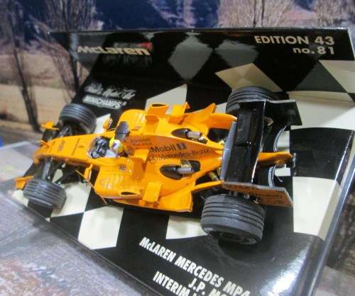 LTD EDIT MINICHAMPS 530 064374 - 2006 McLAREN MERCEDES MP4 -21  `J.P. MONTOYA ` MINT IN DISPLAY CASE
