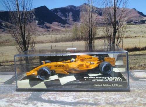 LTD EDIT MINICHAMPS 530 064374 - 2006 McLAREN MERCEDES MP4 -21  `J.P. MONTOYA ` MINT IN DISPLAY CASE