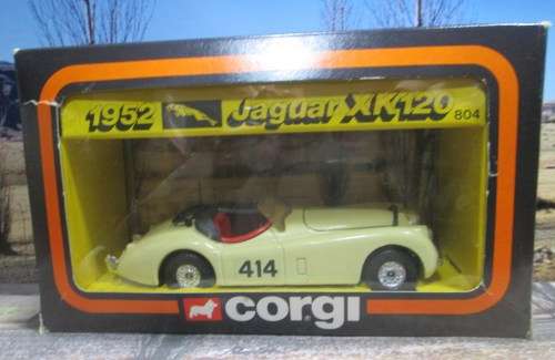 1983  CORGI NO 804  1952 JAGUAR XK 120 ` RALLY DES ALPES `  -  GOOD ORIG  COND WITH FAIRLY GOOD  BOX