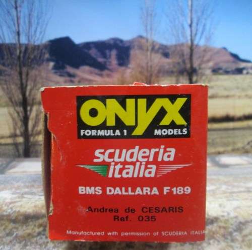 ONYX NO 035 -  SCUDERIA ITALIA  BMS DALLARA F189 ` ANDREA DE CESARIS  ` -  MINT -  BOXED