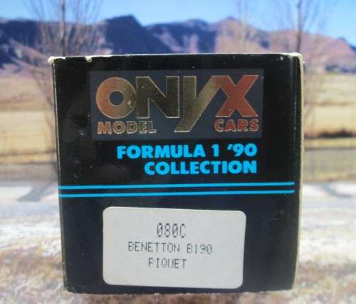 STUNNING ONYX NO 080C  -  BENETTON  B190 ` NELSON PIQUET   ` -  MINT -  BOXED WITH DISPLAY CASE