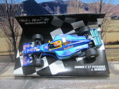 MINICHAMPS NO 430 980015  - 1998   SAUBER C 17 PETRONAS   ` JOHNNY  HERBERT  ` MINT IN DISPLAY CASE
