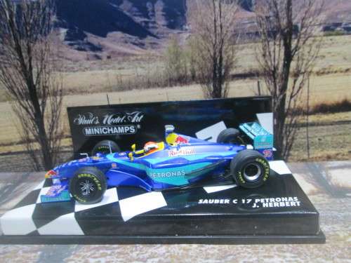 MINICHAMPS NO 430 980015  - 1998   SAUBER C 17 PETRONAS   ` JOHNNY  HERBERT  ` MINT IN DISPLAY CASE