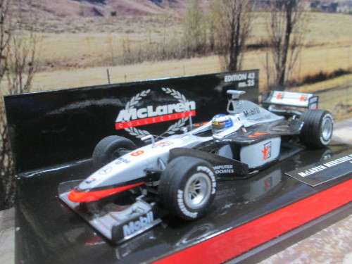 VERY RARE MINICHAMPS 530 984308 - McLAREN MERCEDES MP 4/13   ` MIKA  HAKKINEN ` MINT IN DISPLAY CASE