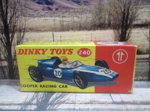 EXTREMELY RARE, 1963 DINKY NO 240   COOPER CLIMAX  T51  RACING CAR -  NEAR MINT - EXCELLENT ORIG BOX