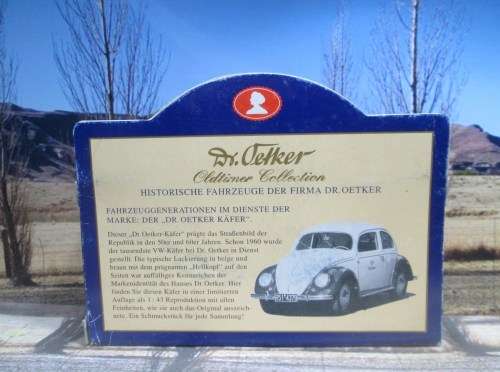 EXTREMELY RARE  LLEDO  LP72001  1950`S / 60`S   VOLKSWAGEN (VW)  BEETLE ` DR OETKER ` - MINT - BOXED
