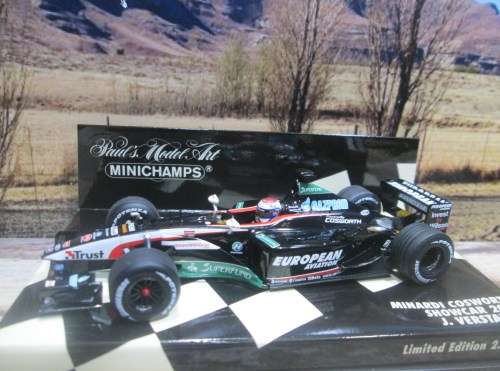 LTD EDIT MINICHAMPS 400 030089 - MINARDI COSWORTH SHOWCAR 2003 `J. VERSTAPPEN ` MINT IN DISPLAY CASE