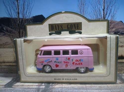 EXTREMELY RARE LLEDO NO DG86000 - 1955  VOLKSWAGEN (VW) KOMBI  ` FLOWER POWER   ` -  MINT -  BOXED