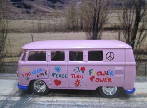 EXTREMELY RARE LLEDO NO DG86000 - 1955  VOLKSWAGEN (VW) KOMBI  ` FLOWER POWER   ` -  MINT -  BOXED