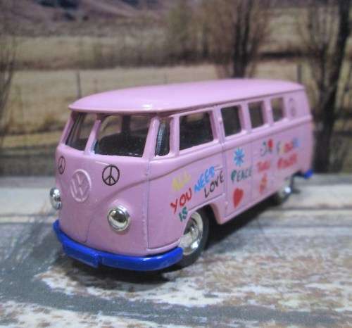 EXTREMELY RARE LLEDO NO DG86000 - 1955  VOLKSWAGEN (VW) KOMBI  ` FLOWER POWER   ` -  MINT -  BOXED