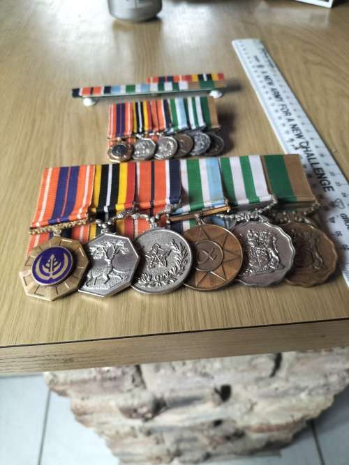 Full + Miniature SADF Medal Group
