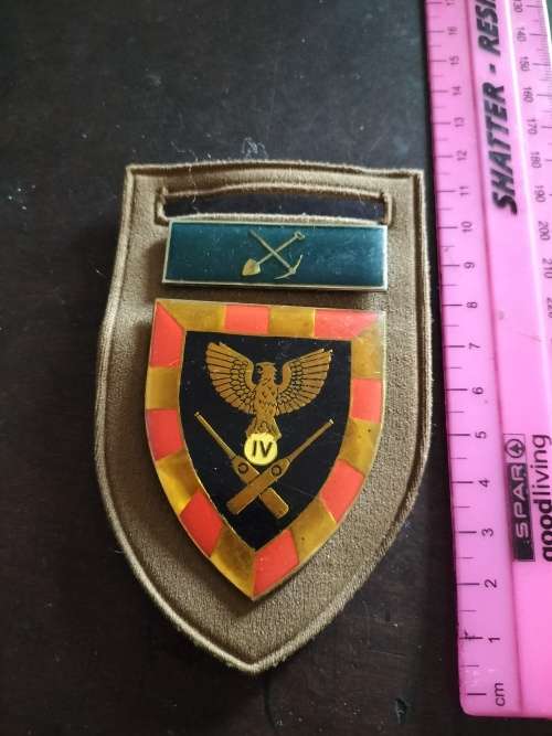 SADF 4 Artillery Regiment Flash with North West Command Bar