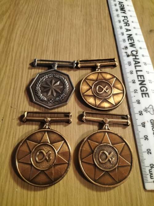 Mixed LOT SADF/SANDF Full Size Medals - 4x Items (No Ribbons)