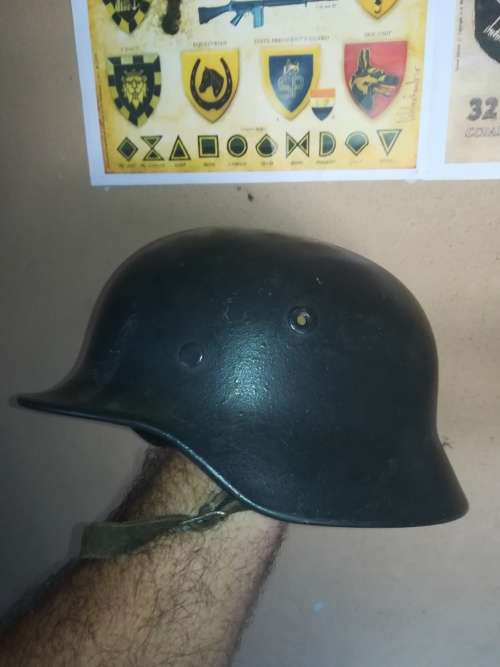German  Wehrmacht Steel Helmet (M40 Q66??) Not sure