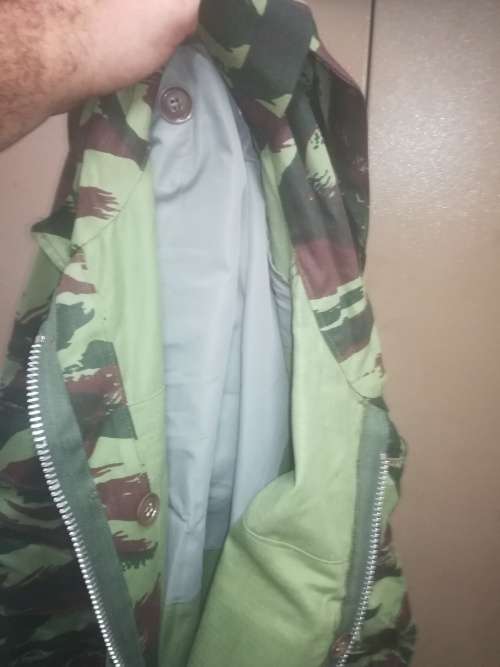 SADF Recce Copy French Lizard Camo Jacket with Zip and Hoodie (Label says Medium But Fits XXL)