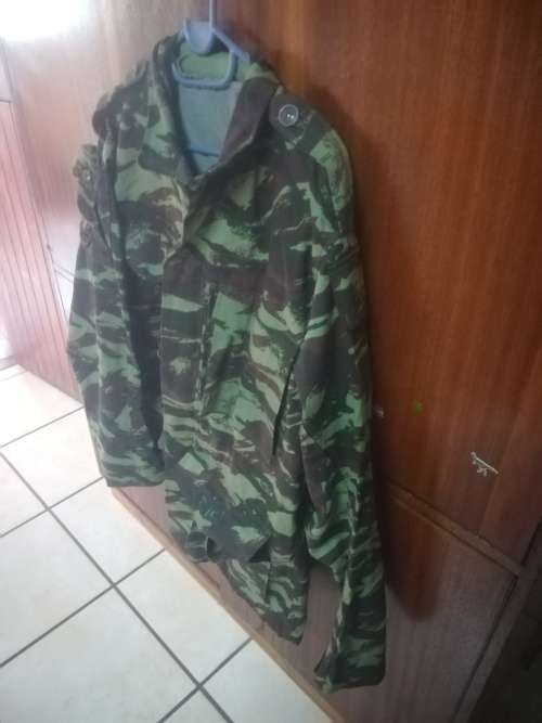SADF Recce Copy French Lizard Camo Jacket with Zip and Hoodie (Size XXL)