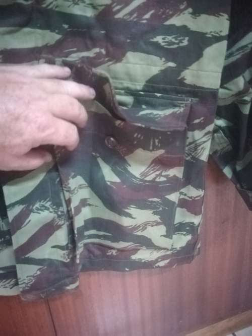 SADF Recce Copy French Lizard Camo Jacket with Zip and Hoodie (Size XXL)