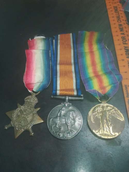 WW1 Medal Group (Issued to D.929 PTE. R. BAIN. 2DNS