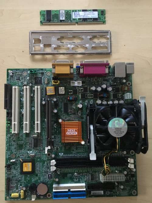 MSI Ms-6533e Ver 10b Motherboard Includes : Intel Pentium 2.4GHz Processor & 128MB PC3200 RAM