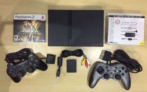 Sony Playstation 2 Slim (SCPH-75004) + Extras.