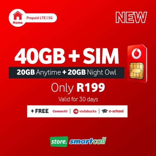 SIM Only + 40GB Vodacom LTE Data