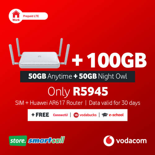 Huawei AR617 Router + 100GB Vodacom LTE Data