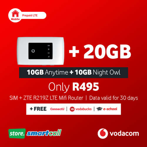 ZTE R219Z LTE Router + 20GB Vodacom LTE Data