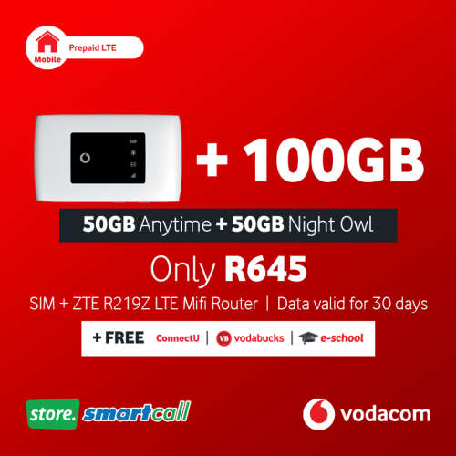 ZTE R219Z LTE Router + 100GB Vodacom LTE Data