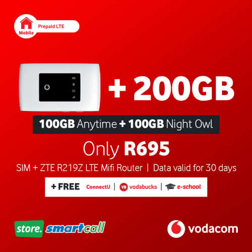 ZTE R219Z LTE Router + 200GB Vodacom LTE Data