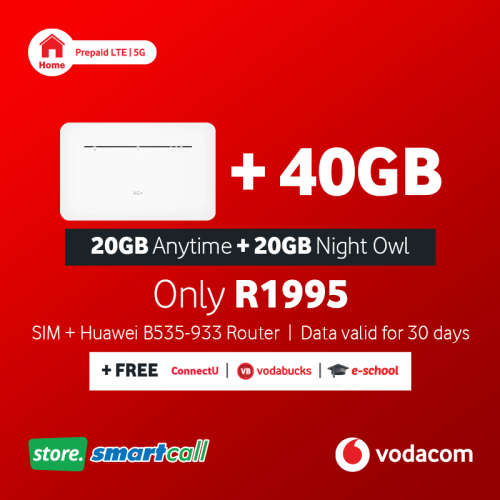 Huawei B535-933 4G CPE 3 Router + 40GB Vodacom LTE Data