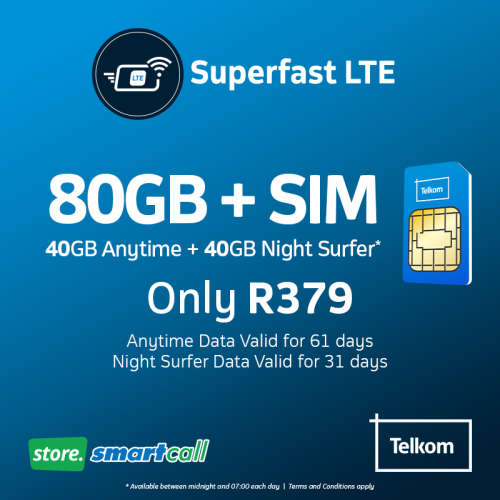 SIM Only + 80GB Telkom Data Bundle