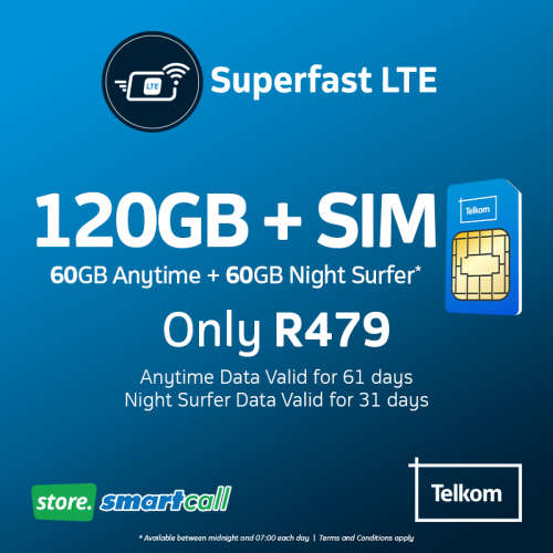 SIM Only + 120GB Telkom Data Bundle