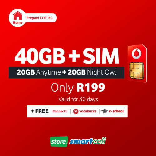 SIM Only + 40GB Vodacom LTE Data