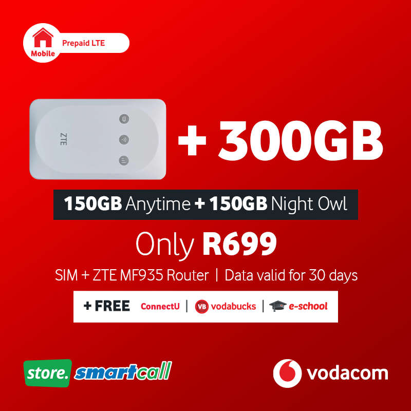 ZTE MF935 Router + 300GB Vodacom LTE Data