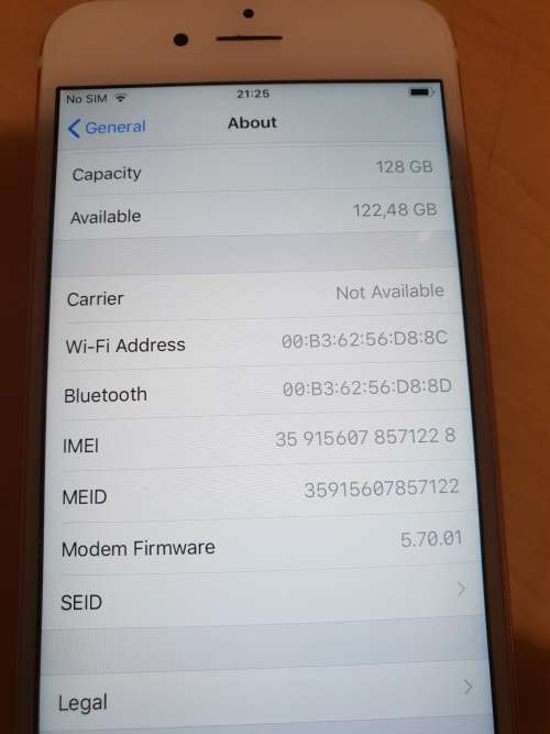 Iphone 6S ,128 GB