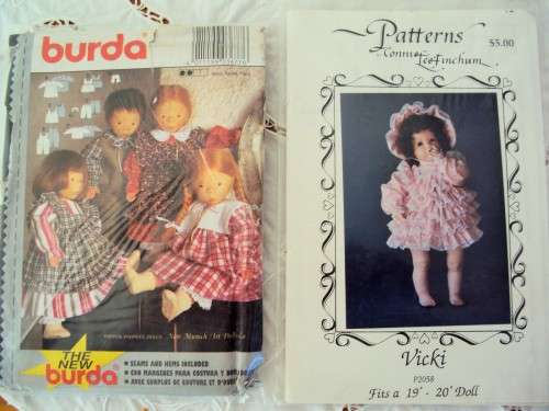No more naked dolls and teddies, get busy with these doll sewing patterns, uncut VGC