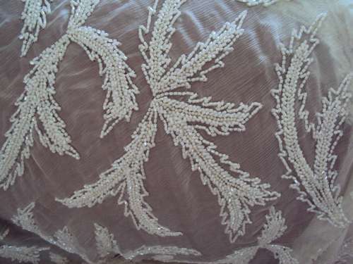 Stunning heavily beaded fabric (use to embellish wedding dress, blouses, camisoles etc)*** RELISTED