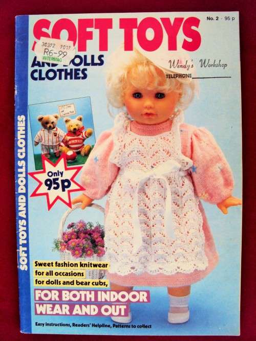 Soft Toys & Dolls Clothes No.2 - knitting patterns for dolls clothing VGC vintage - s/c booklet