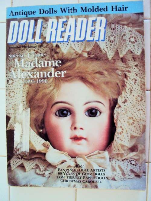 DOLL READER thick magazine Dec 1990 full of patterns for dolls clothing, vintage dolls articles