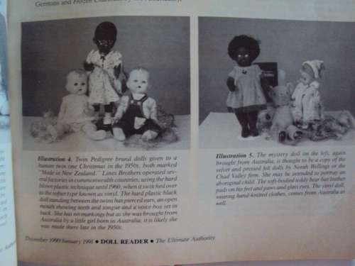 DOLL READER thick magazine Dec 1990 full of patterns for dolls clothing, vintage dolls articles