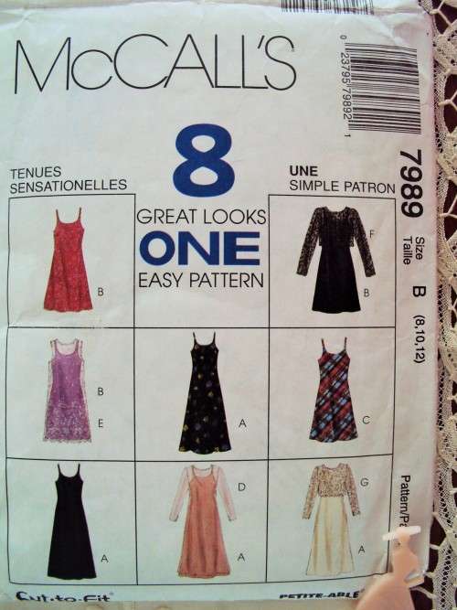 90's Vintage McCall's 7989 Dresses 8 Great Looks Size 8,10,12 **Complete & checked