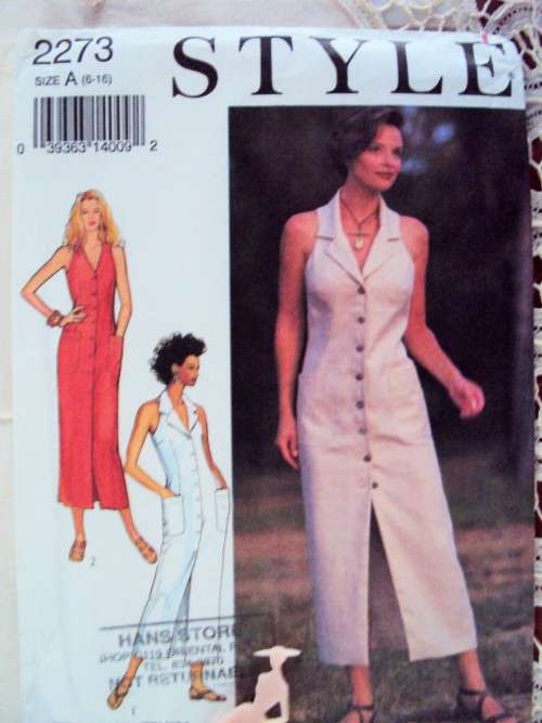 90's Vintage STYLE 2273 Shirt Dress Size 6-16 **Complete + checked
