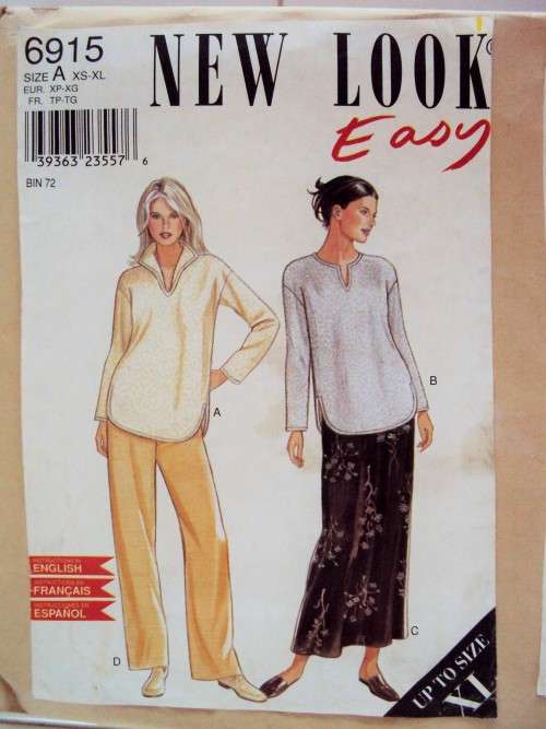 Top Skirt Slacks Stretch knits NEW LOOK 6915 Easy Size XS-XL ***Complete & checked
